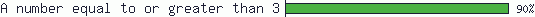 A number equal to or greater than 3